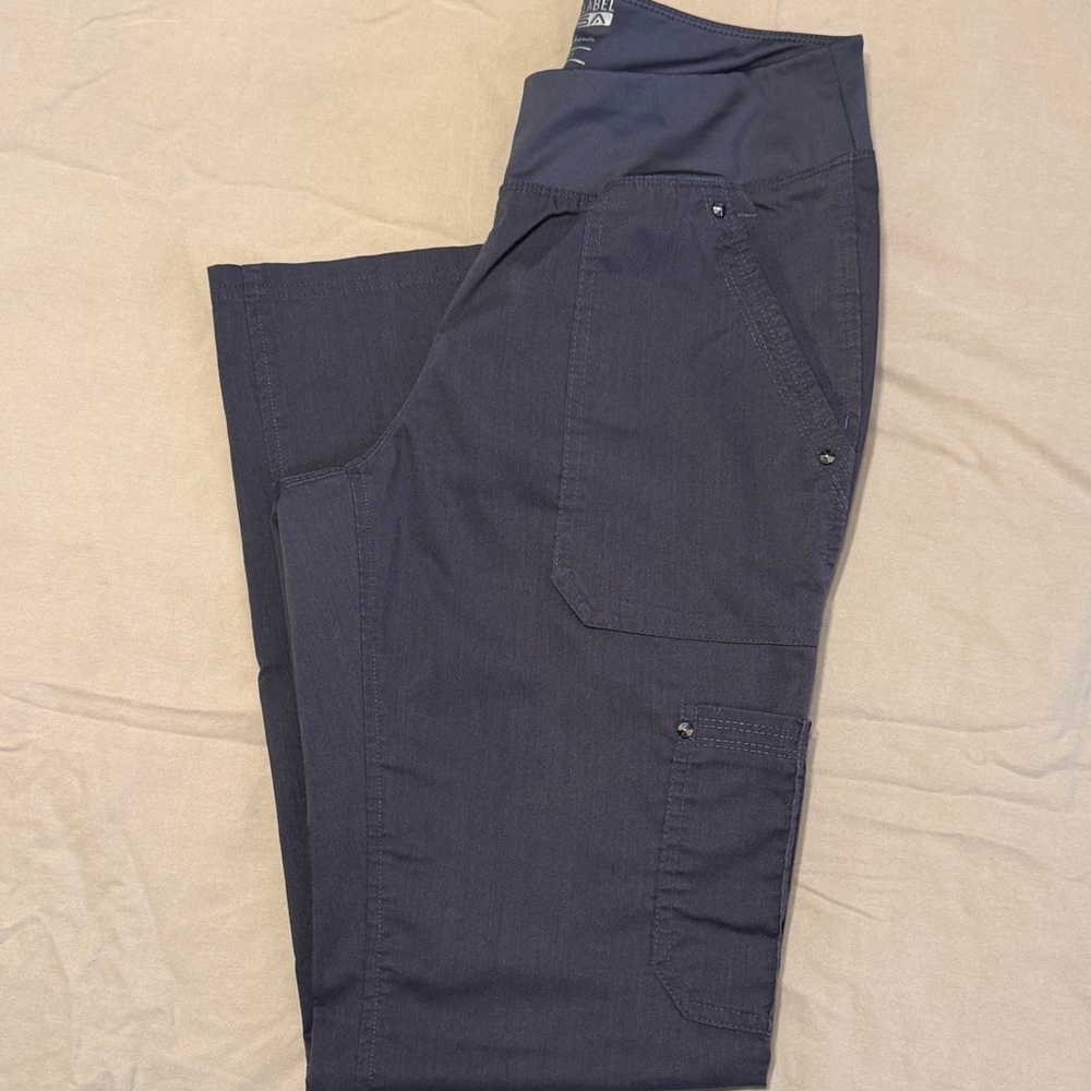 Healing Hands Purple Label Tori Womens 5-Pocket Yoga Scrub Pants Size Small Grey - Picture 4 of 5